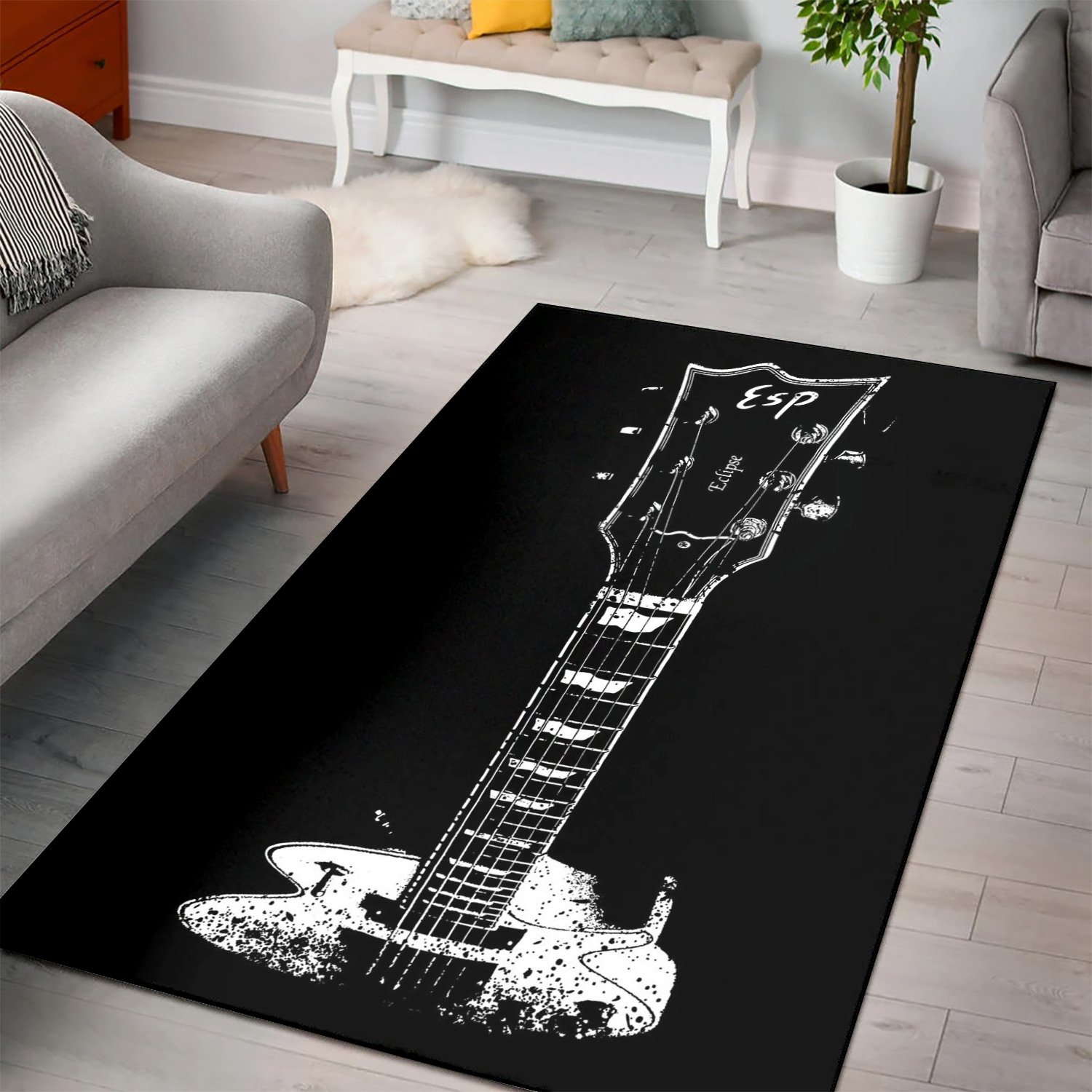 Esp Eclipse  Instrument Area Rug,  Bedroom,  Halloween Gift