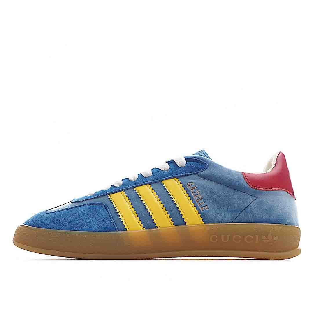 Adidas x Gucci Gazelle In Blue Velvet Shoes Sneakers PR-720969