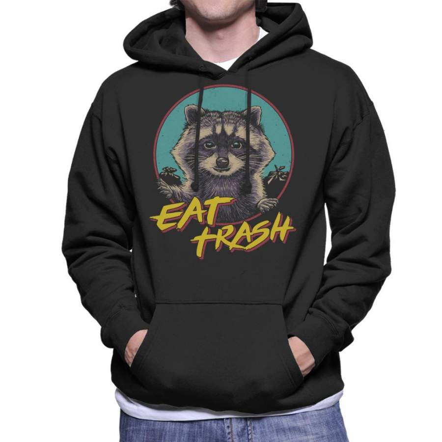 Eat Trash Panda Raccoon Men’s Hooded Sweatshirt