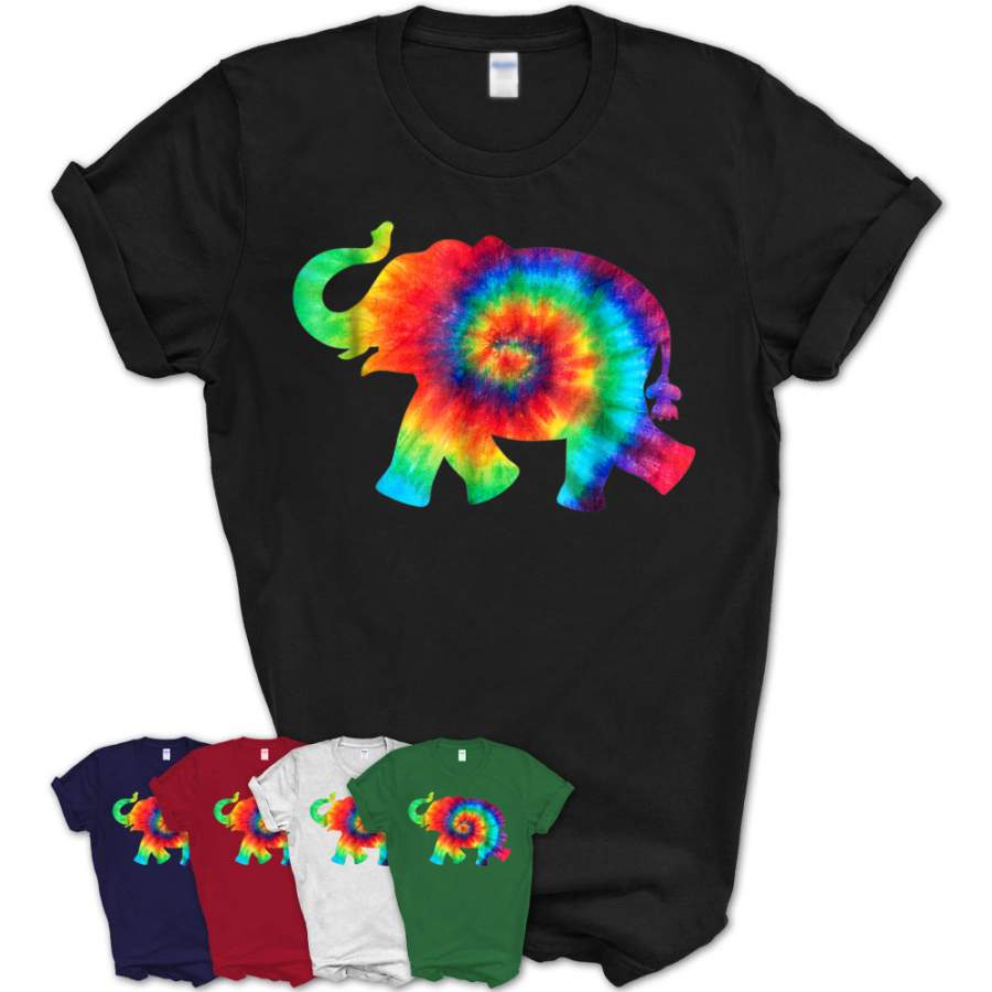 Tie Dye Elephant Tie Dyed Save The Animals T Shirt