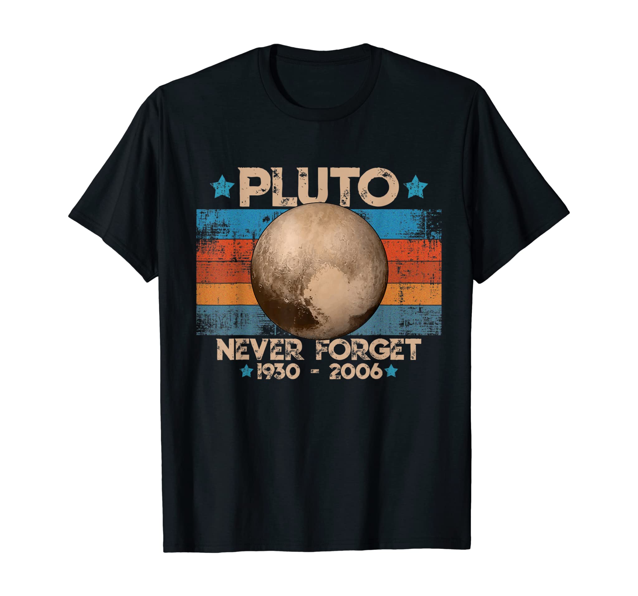 Vintage Never Forget Pluto Nerdy Astronomy Space Science T-Shirt