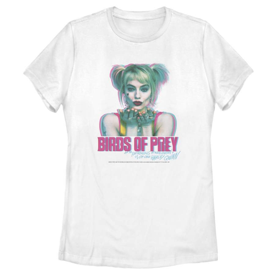 Birds of Prey Women’s Harley Quinn Blur  T Shirt