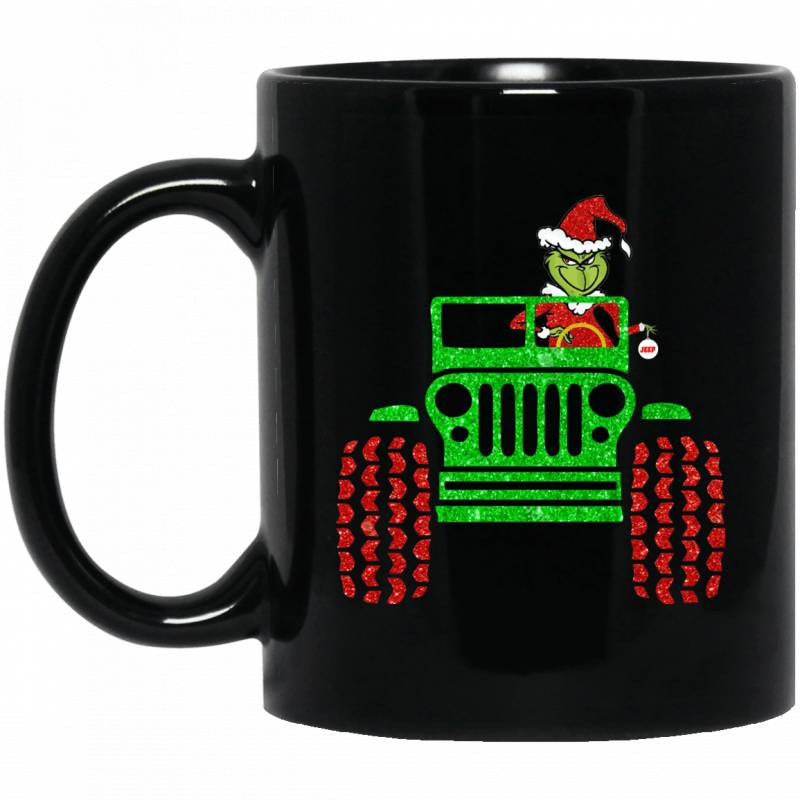 Grinch Jeep Christmas Mug