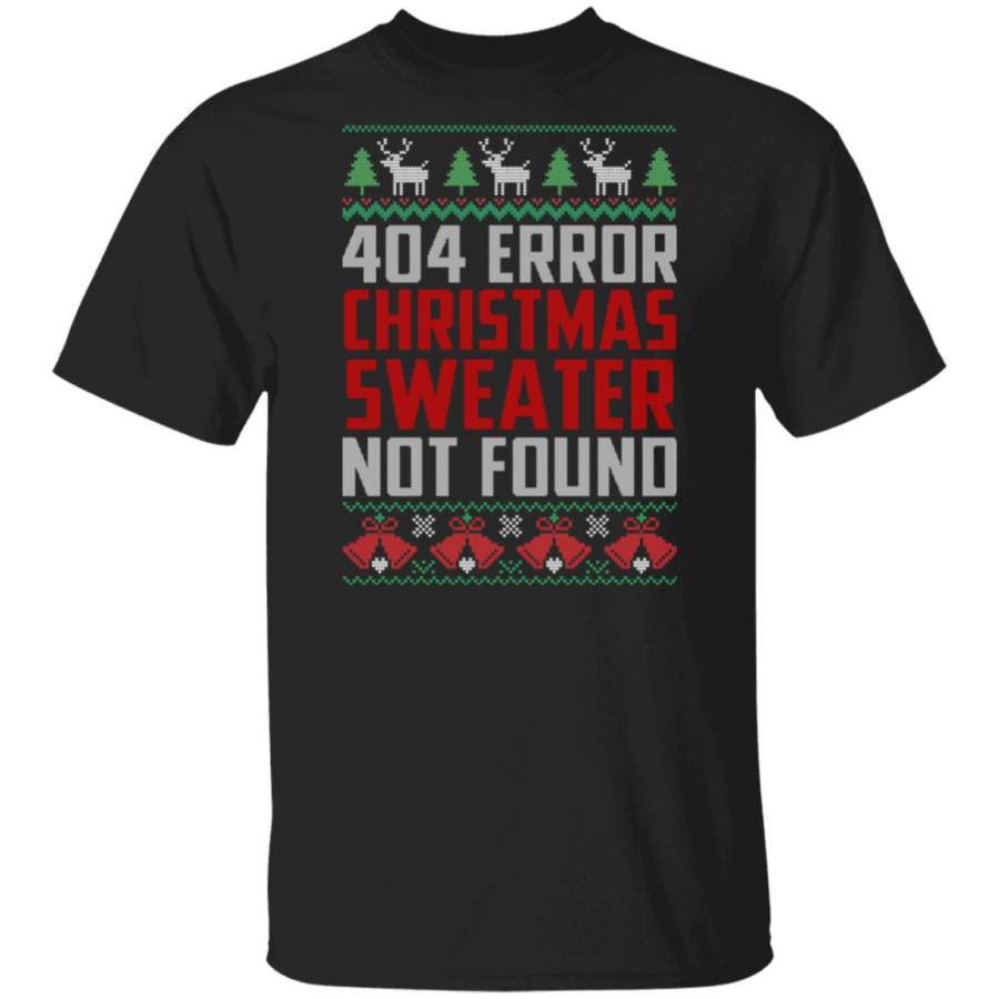 404 Error Christmas Sweater Not Found Funny Shirt