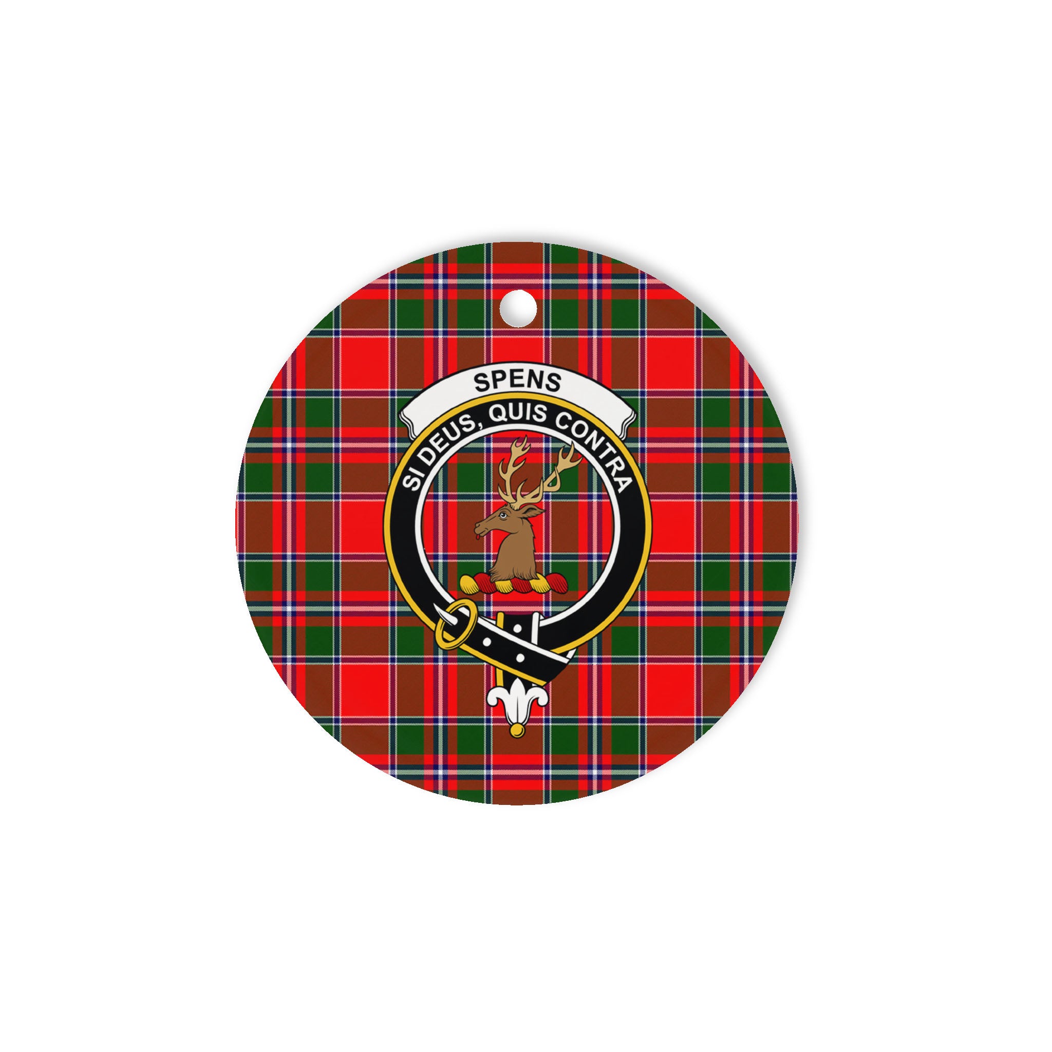 Spens Scottish Clan Plaid Ornament Gift. Christmas Tree Ornament Spens Clan Tartan Ornament Great Christmas Ornaments Gift