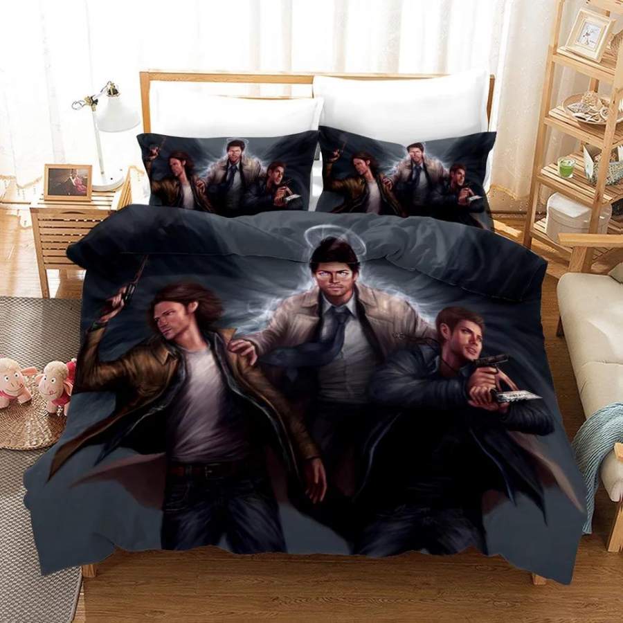 Supernatural Dean Sam Winchester #6 Duvet Cover Quilt Cover Pillowcase Bedding Set Bed Linen Home Decor