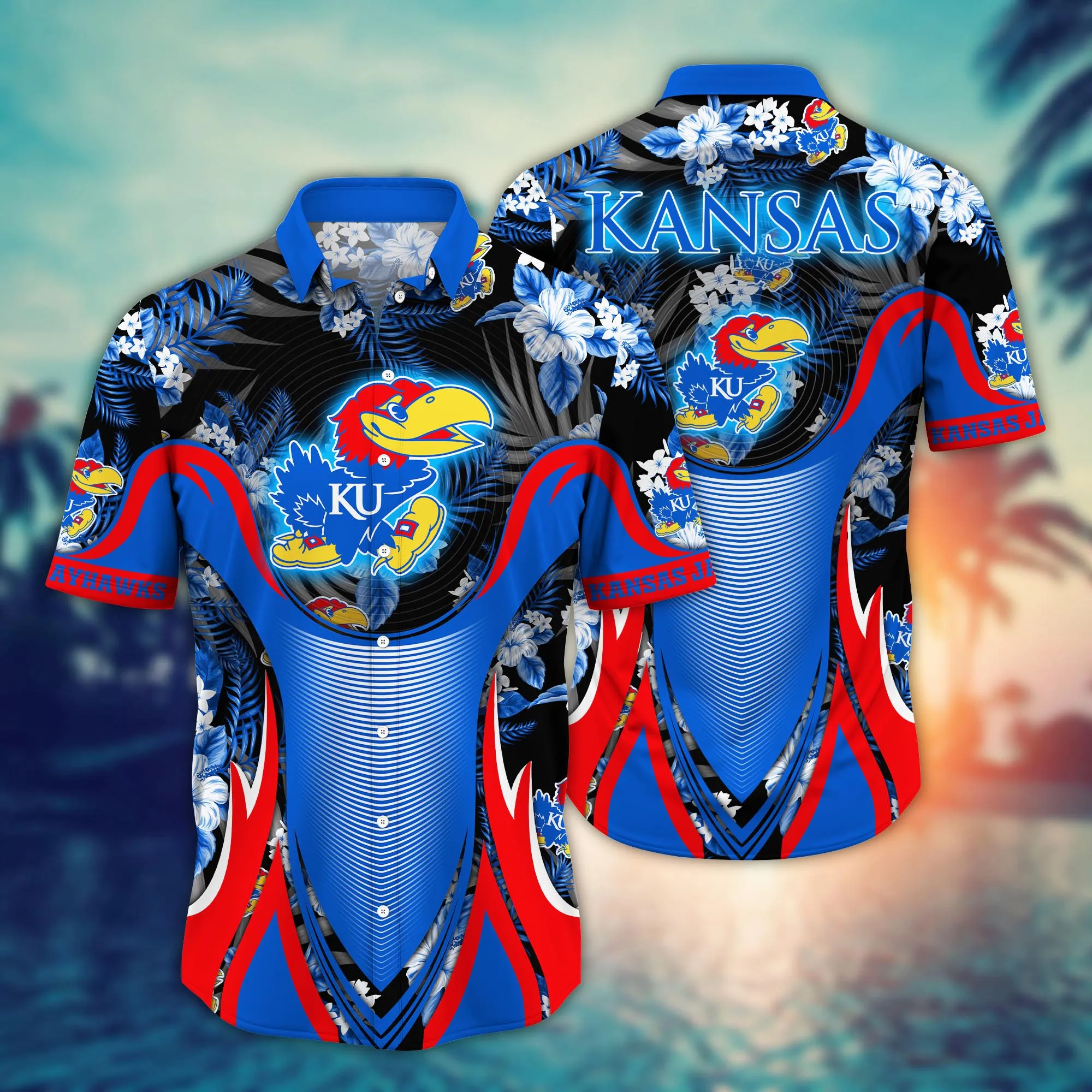 Kansas Jayhawks NCCA Hawaiian Shirt Pool Days Aloha Shirt