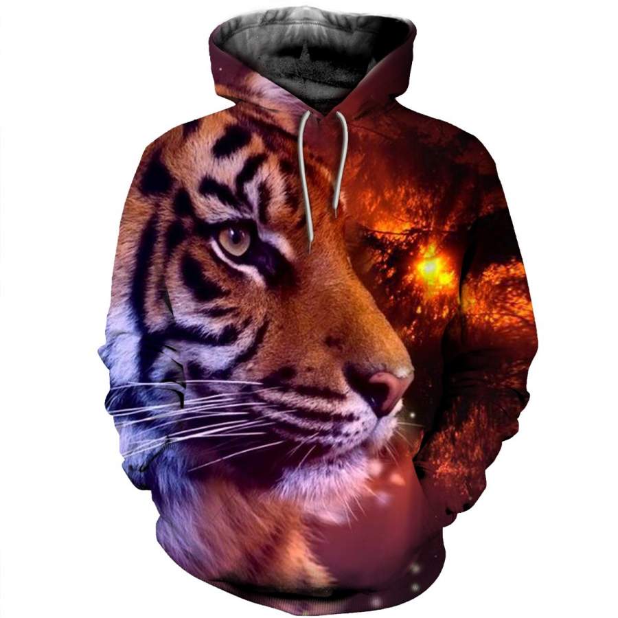 3D All Over Printed Tiger T Shirt Hoodie 51201910