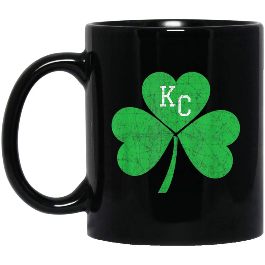 Green KC Heart Irish Kansas City Irish Kc Love Vintage Lucky Mug