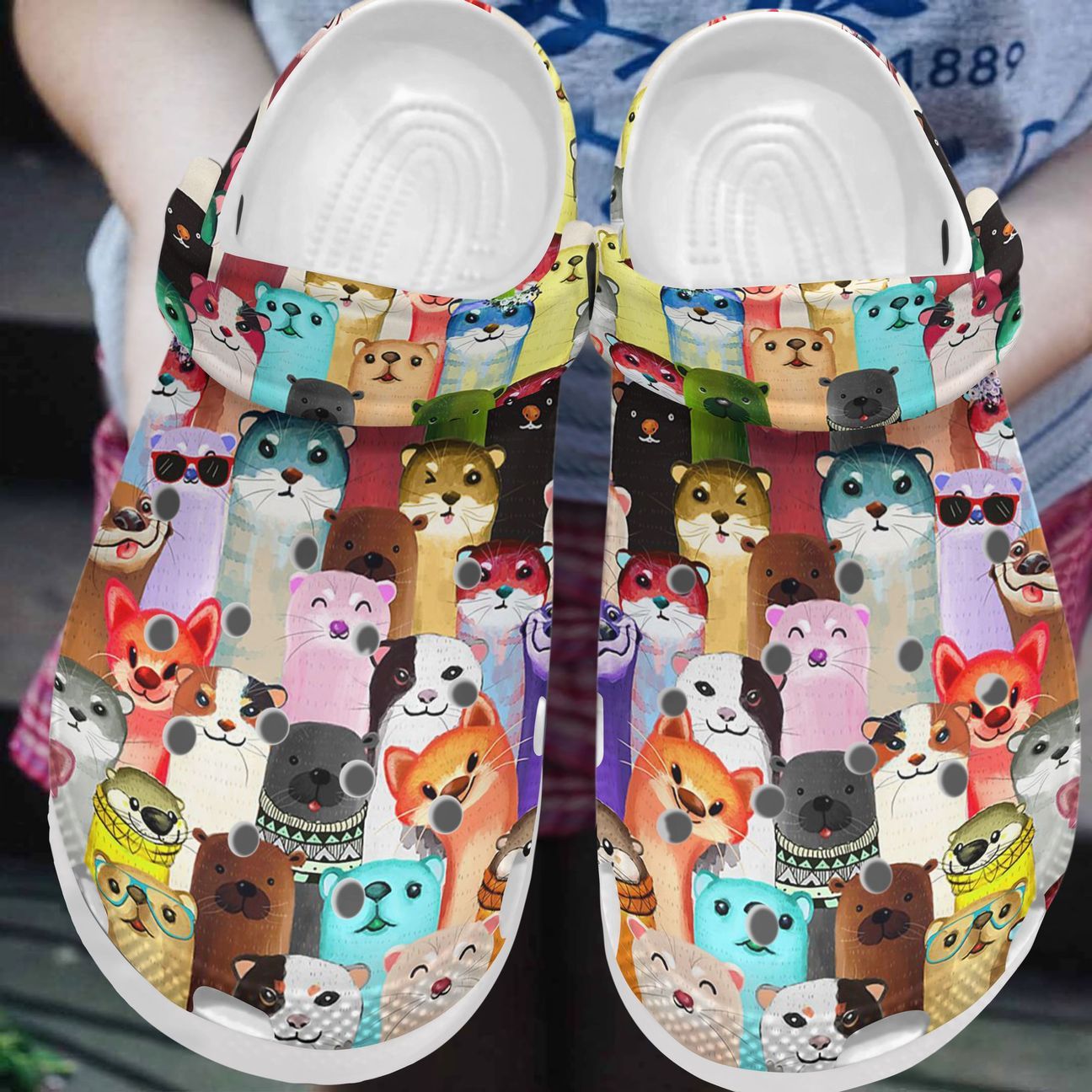 Otter Personalized Clog, Custom Name, Text, Color, Number Fashion Style For Women, Men, Kid, Print 3D Cute Otters