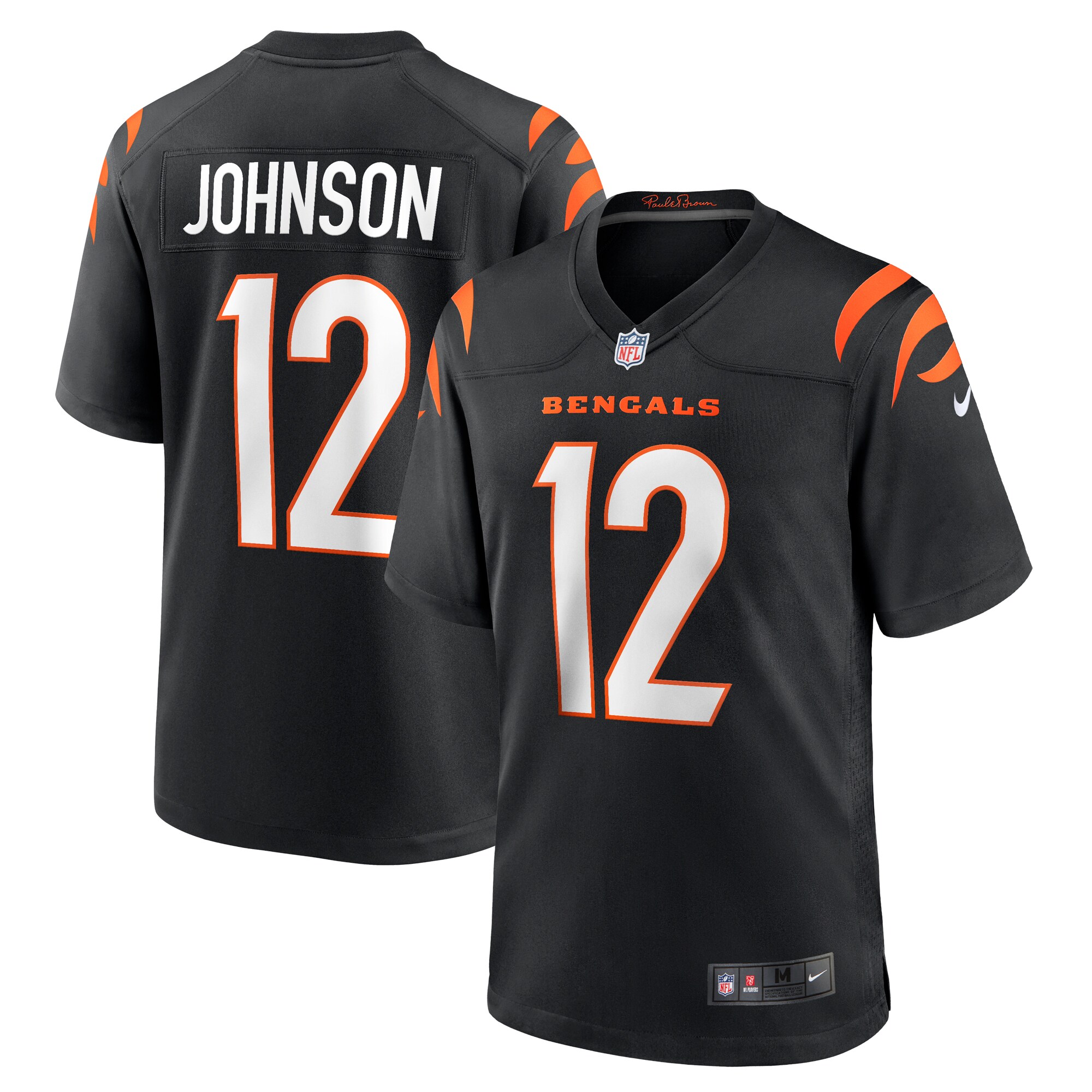 Tyron Johnson Cincinnati Bengals Home Game Player Jersey – Black