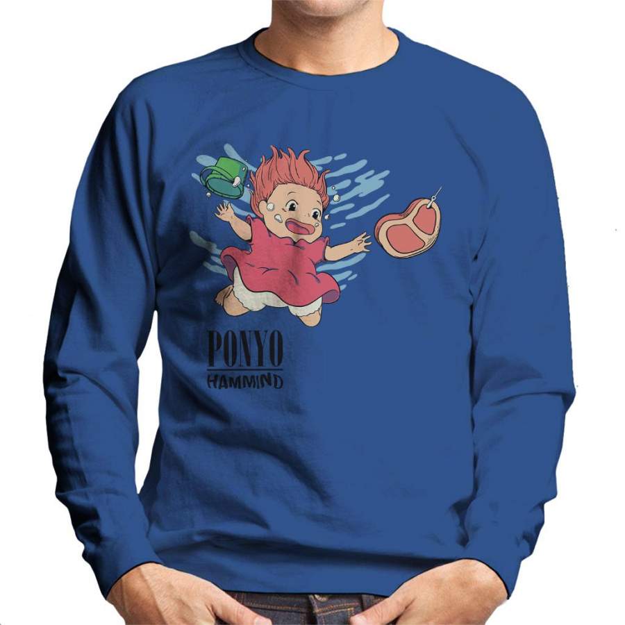 Ponyo Hammind Nevermind Nirvana Cover Men’s Sweatshirt