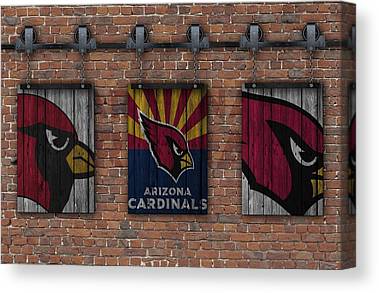 Arizona Cardinals Brick Wall Joe Hamilton Canvas Print