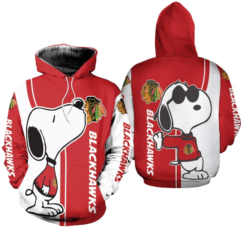 Chicago Blackhawks Snoopy Lover 3D Printed Hoodie