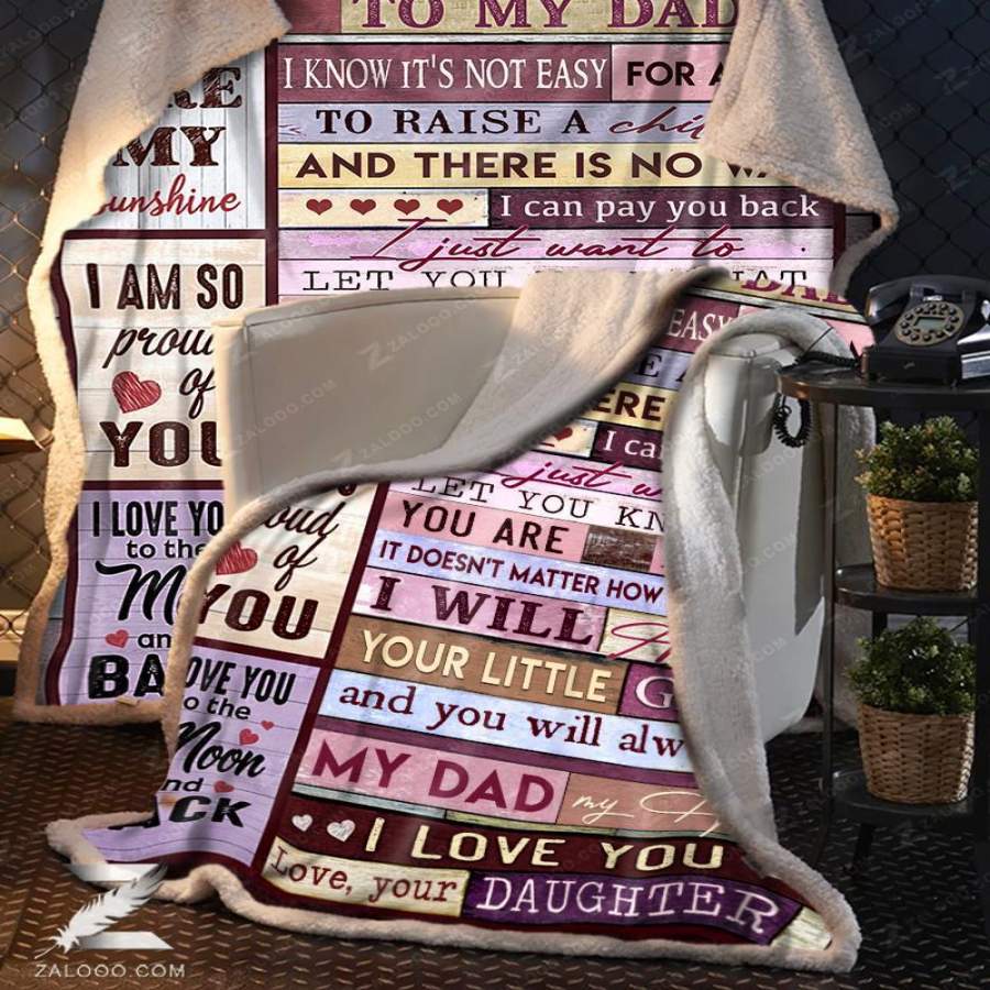 Daughter Gift For Dad You’ll Always Me Dad My Hero Blanket