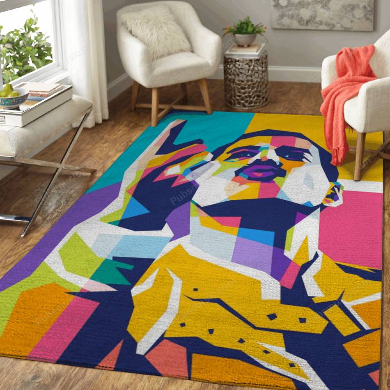 Freddie Mercury Pop Art – Singer And Band Area Rug Carpet