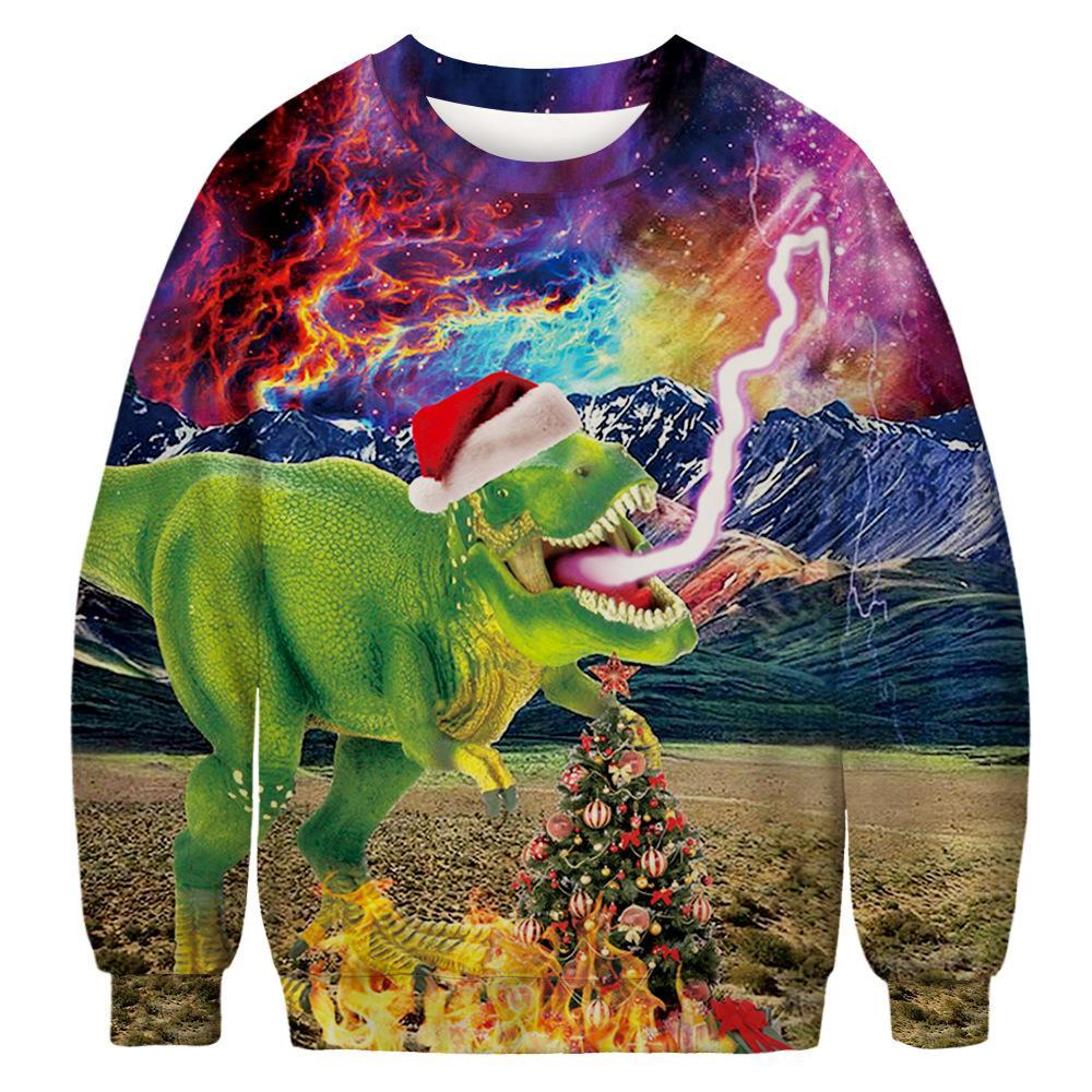 Dinosaur Ugly Christmas Sweater | For Men & Women | Adult | Us6221