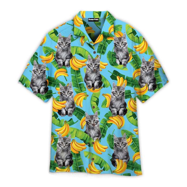 Maine Coon Cats Love Banana Pattern Hawaii Shirt For Men Women Ha49271