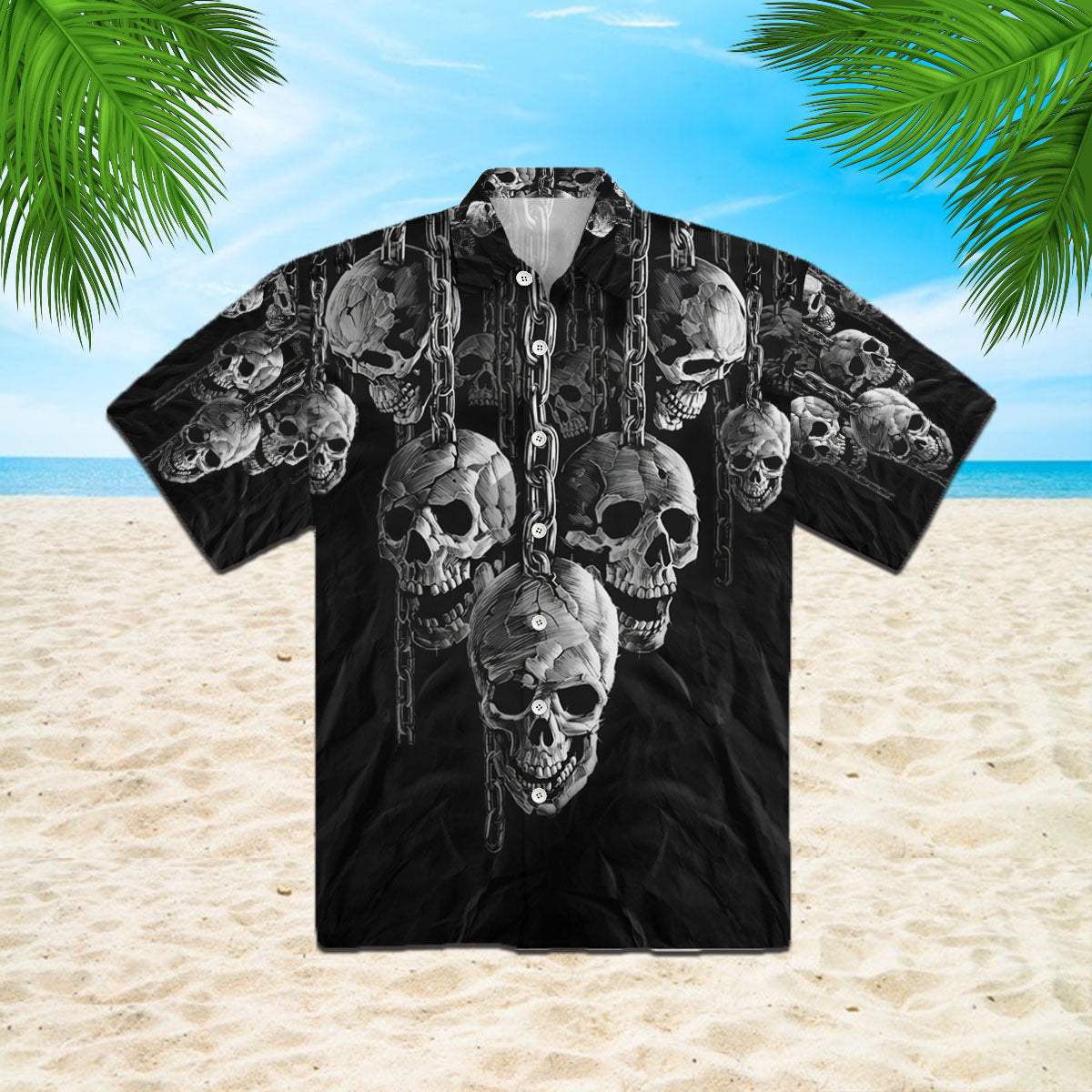 Oragontee Chained Skull Hawaii Shirt For Men Women Adult Ha45932