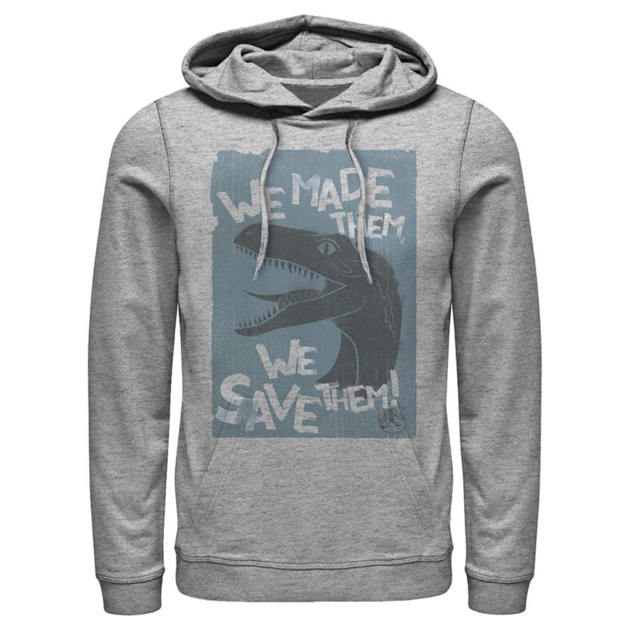 Jurassic World Men’s We Made Them We Save Them  Lightweight Hoodie