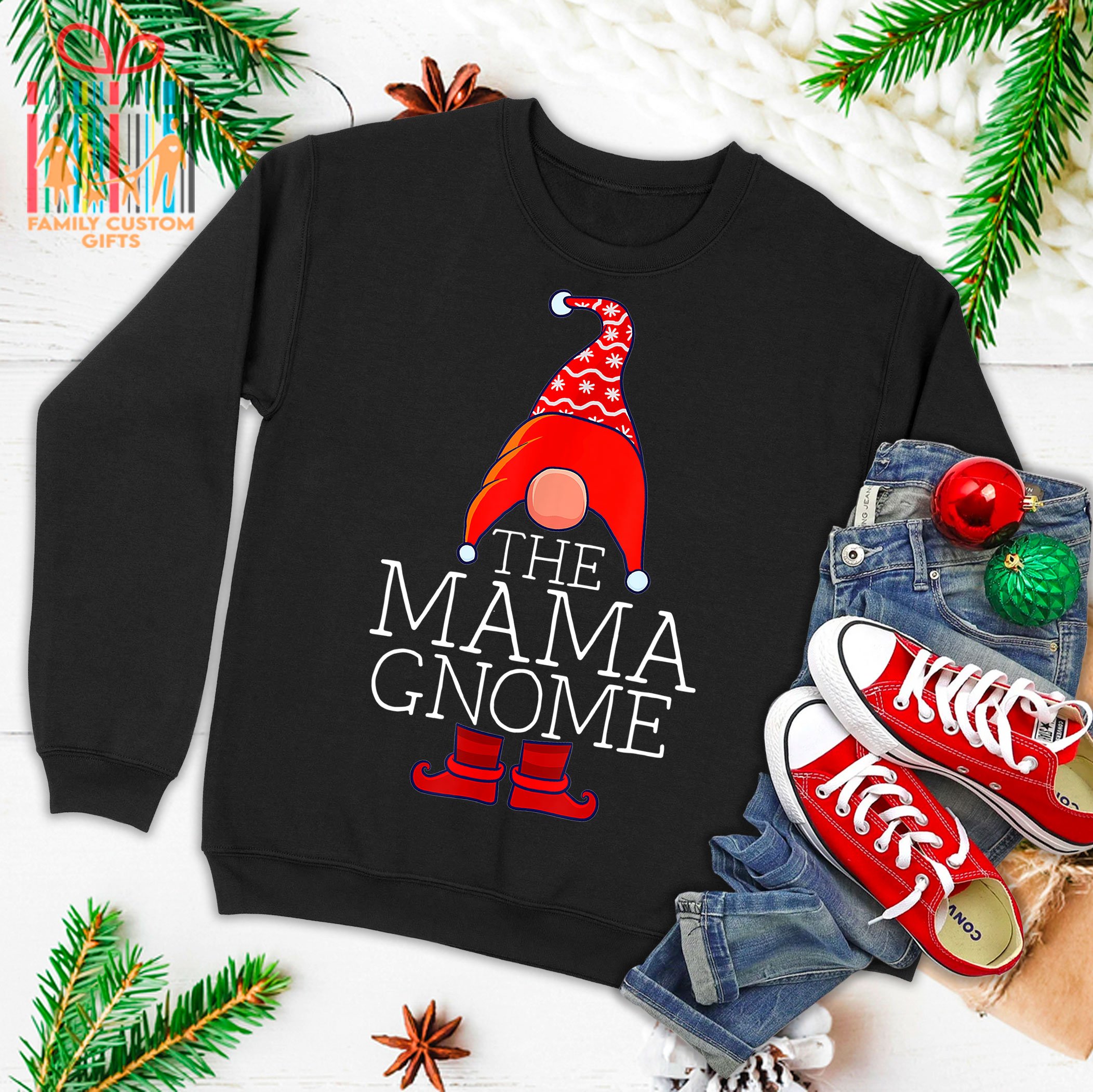 Mama Gnome Family Matching Group Christmas Ugly Christmas Sweater 2023 T-Shirt