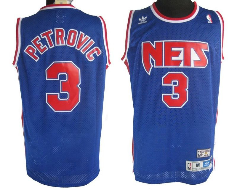 Brooklyn Nets Drazen Petrovic #3 NBA 2020 Blue Jersey