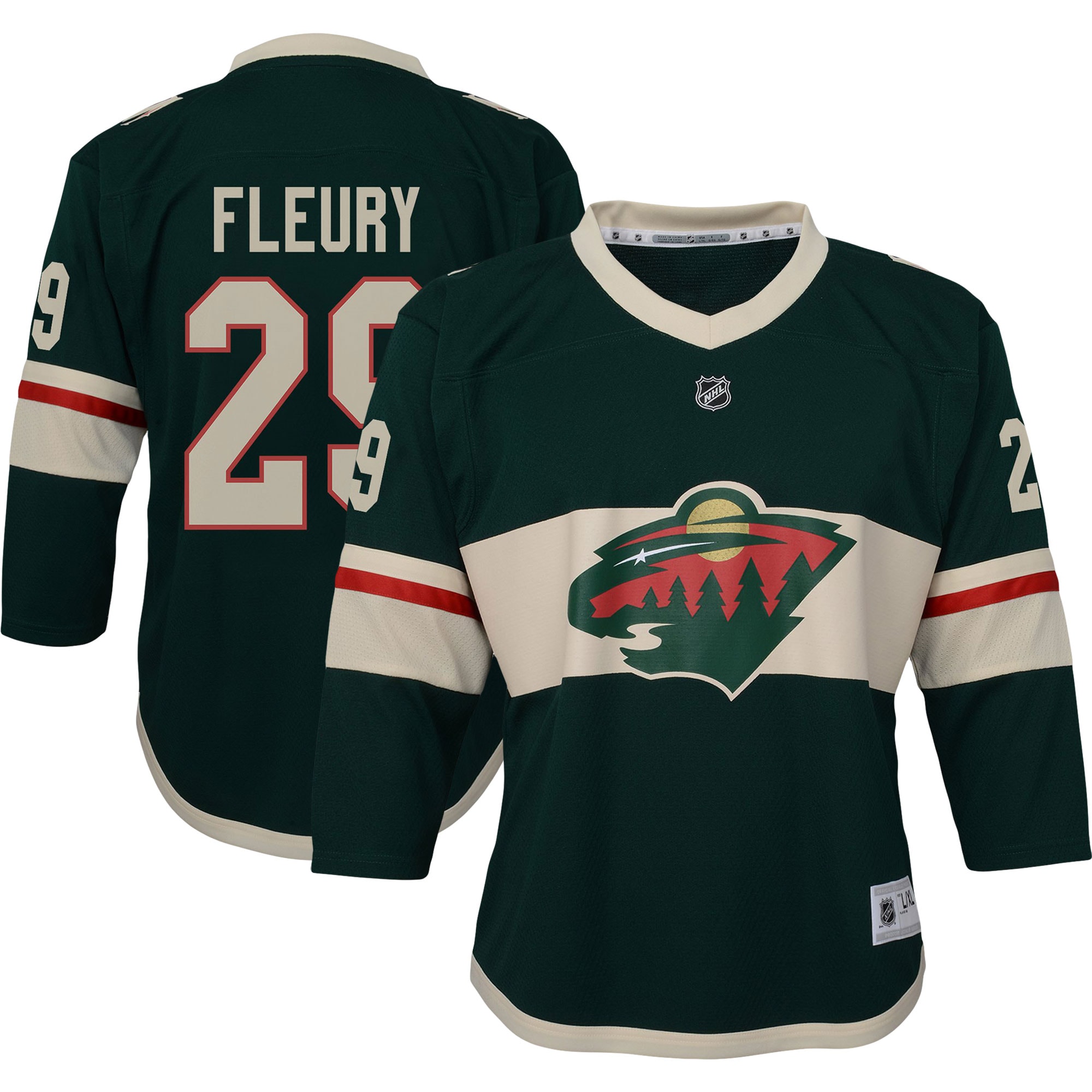 Marc-Andre Fleury Minnesota Wild Youth Replica Player Jersey – Green