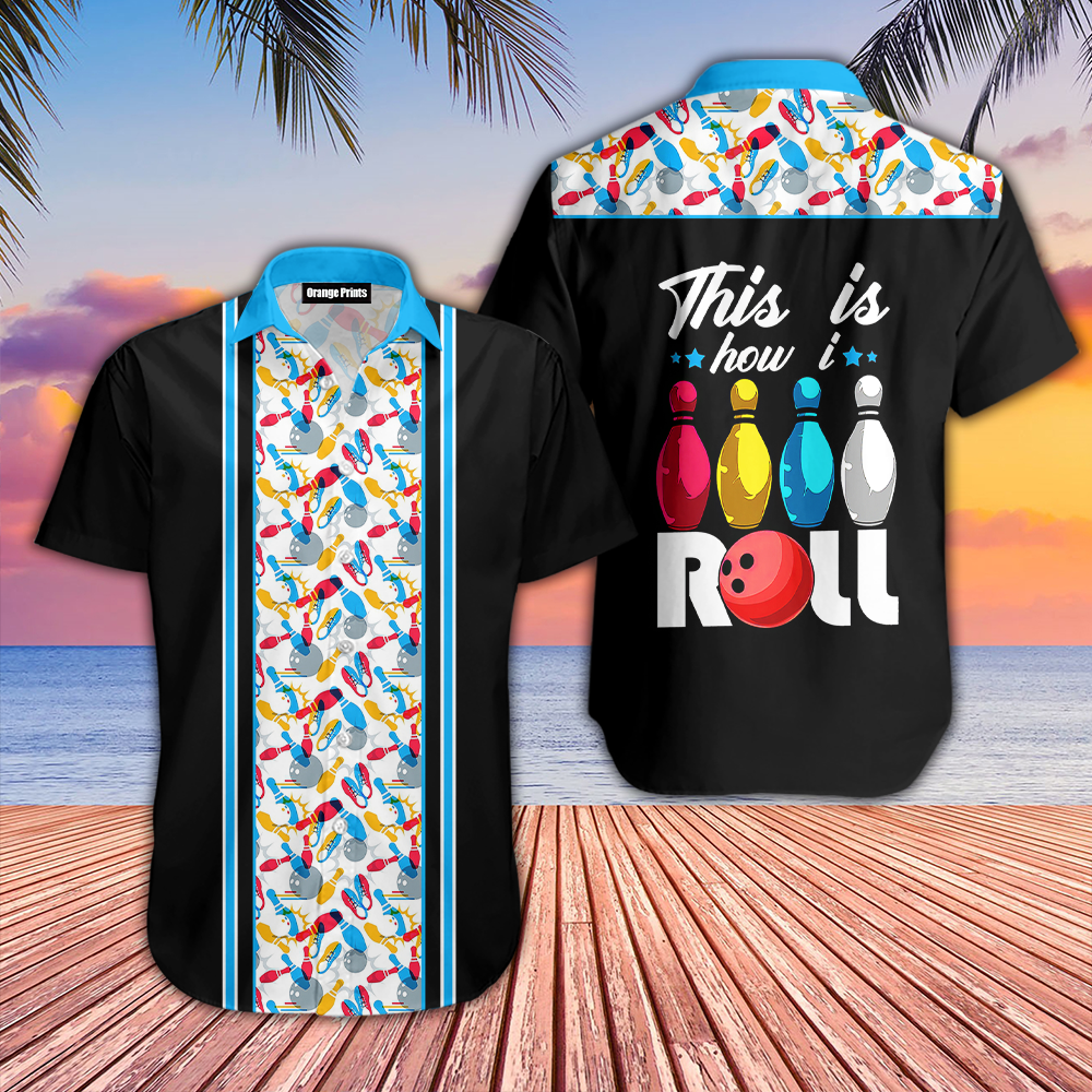 How I Roll Bowling Blue Aloha Hawaii Shirts For Men And Women Ha37707