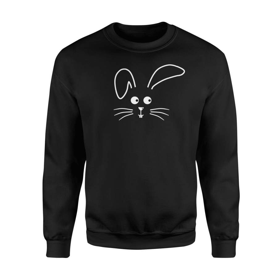 Easter Boys Girls Kids Bunny Rabbit Face Gifts Sweatshirt