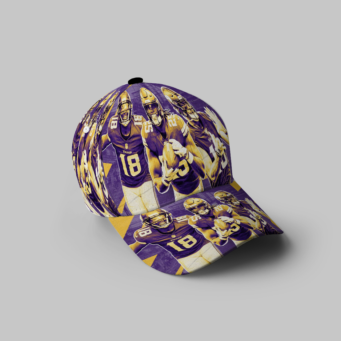 Minnesota Vikings Team V4 3D Printing Baseball Cap Classic Hat