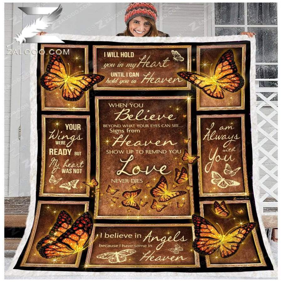 Zalooo – Fleece Blanket – BUTTERFLY – When you believe