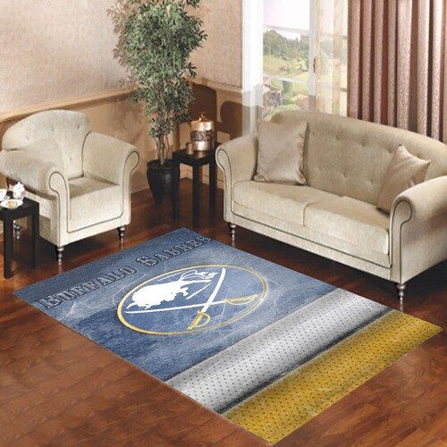 Buffalo Sabres Emblem Living Room Carpet Rugs