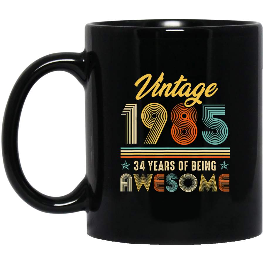 Vintage 1985 34 Years Of Being Awesome Birthday Gift Coffee Mug