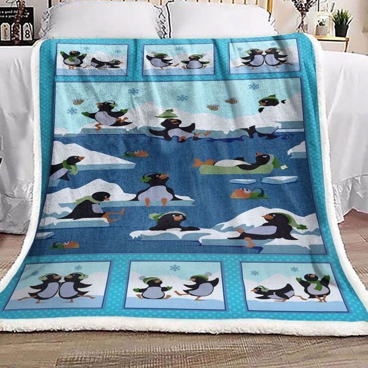 Penguin Christmas Fleece Blanket NOAIMVNPU