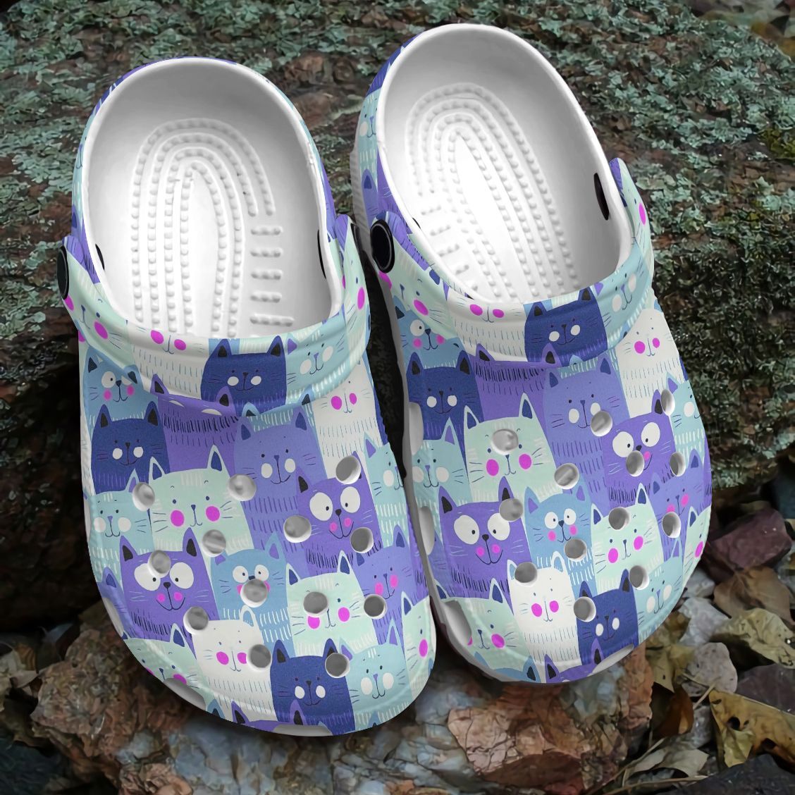 Cat Personalized Clog, Custom Name, Text, Color, Number Fashion Style For Women, Men, Kid, Print 3D Cute Cat Pattern