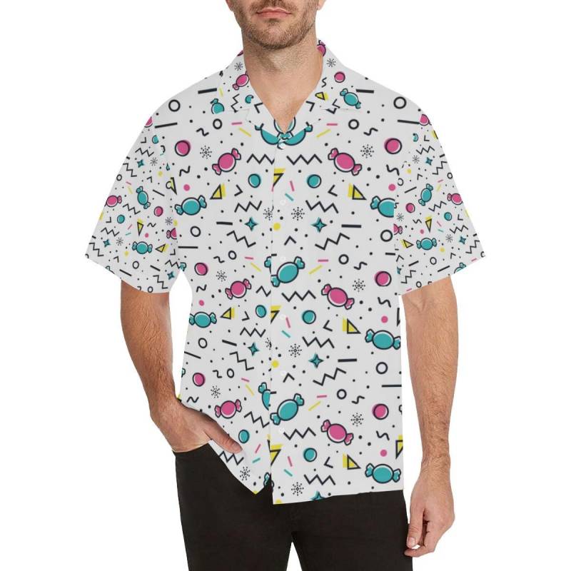 Candy design pattern Men’s All Over Print Hawaiian Shirt