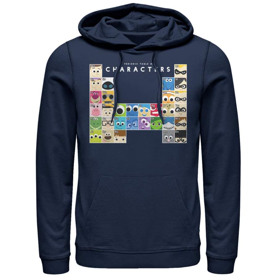 Pixar Character Men’s Periodic Table  Lightweight Hoodie