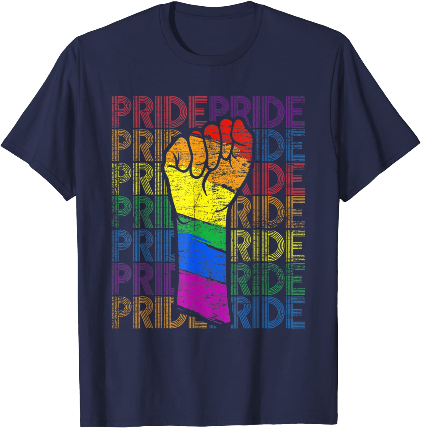 Pride Shirt For Gay, Pride Month Shirt, Lgbt Rainbow Fist Lgbtq Gay Pride T-Shirt