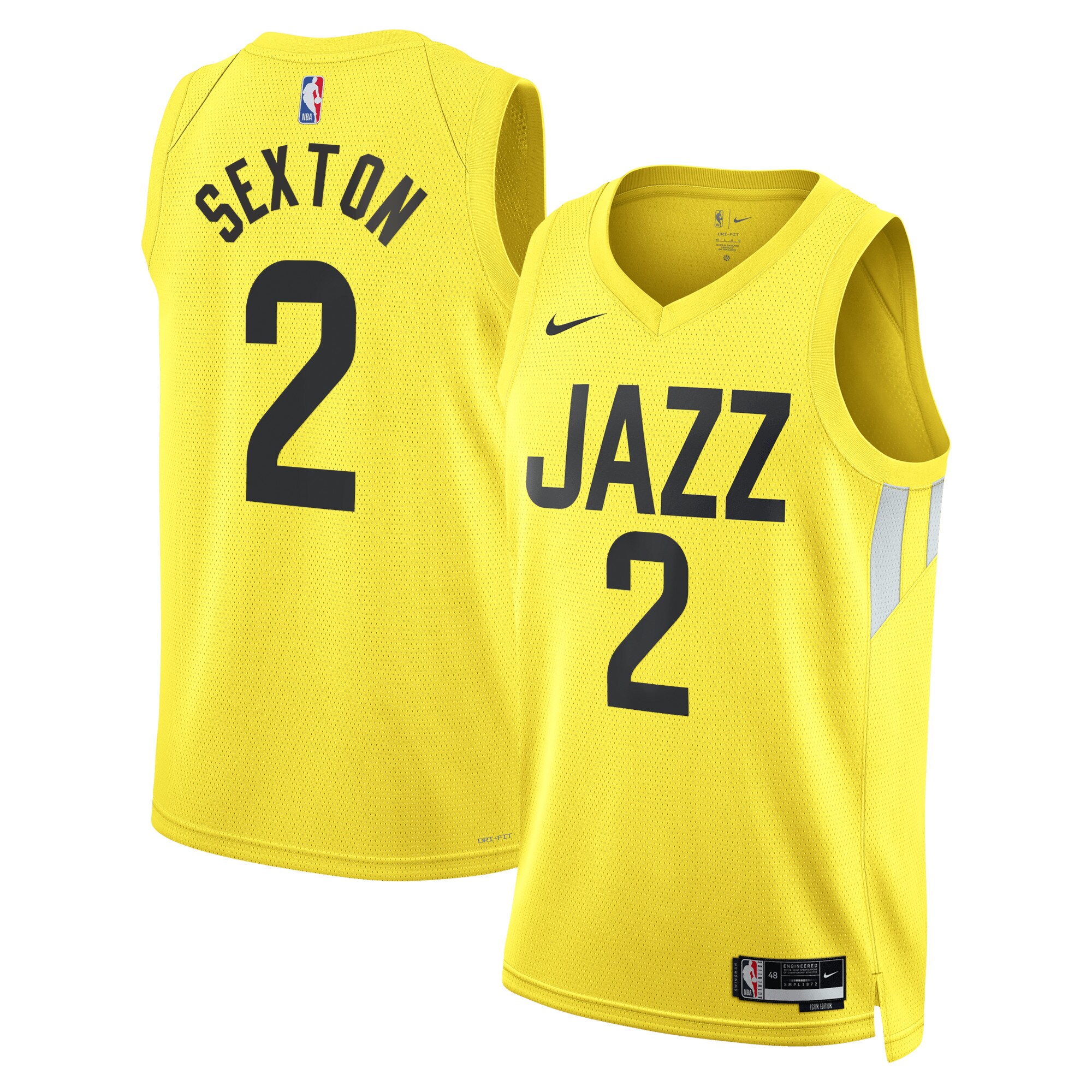 Utah Jazz Icon Edition Swingman Jersey – Gold – Colin Sexton – Unisex