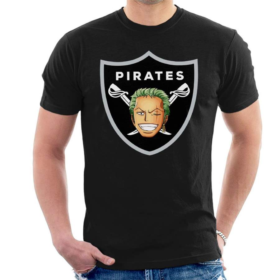 Roronoa Zoro Pirates Raiders Logo One Piece Men’s T-shirt