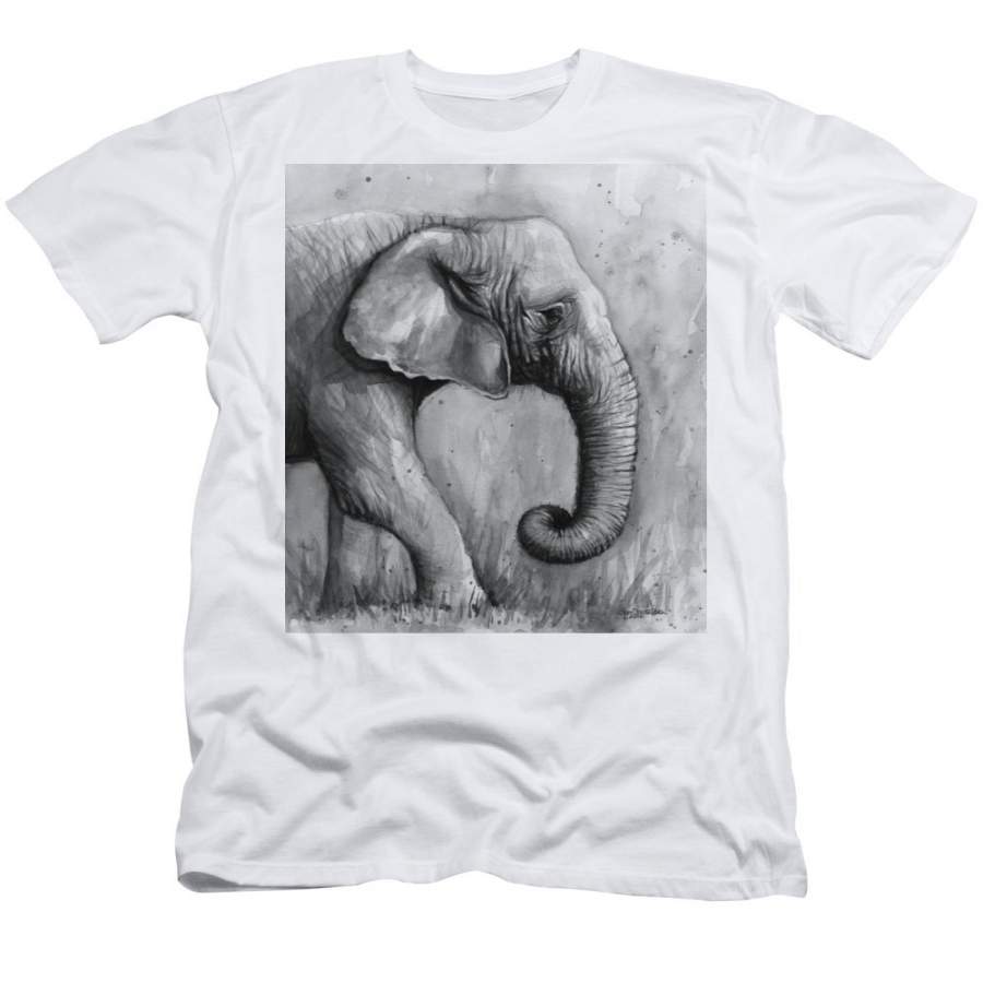 Elephant Watercolor Men’s T-Shirt