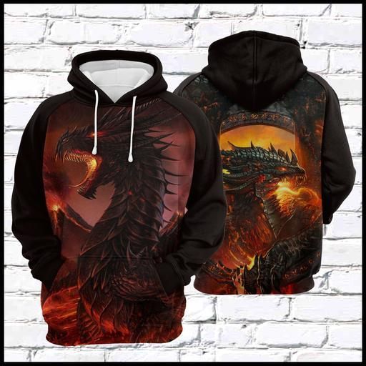 Hoodie Mother's day Father's day unique gift ideas for mom &amp; dad from daughter &amp; son kids, meaningful birthday presents - Fire Dragon G525 -  Best Personalized Gift