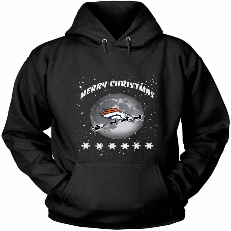 Denver Broncos Christmas T Shirt, Santa Claus Ugly Shirt Hoodie