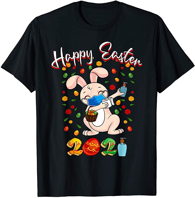 Dabbing Rabbit Boys Easter Outfit for Toddlers Girls Kids T-Shirt