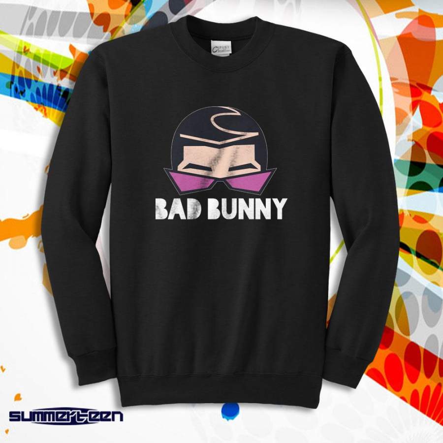 Bad Bunny Hair and Glasses Style Art Men’s Sweatshirt