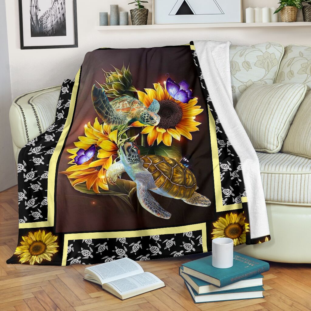 Turtle dark sunshine blanket