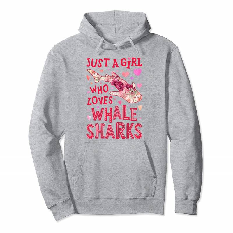 Just A Girl Who Loves Whale Sharks Flower Gifts Shark Lover Pullover Hoodie, T Shirt, Sweatshirt