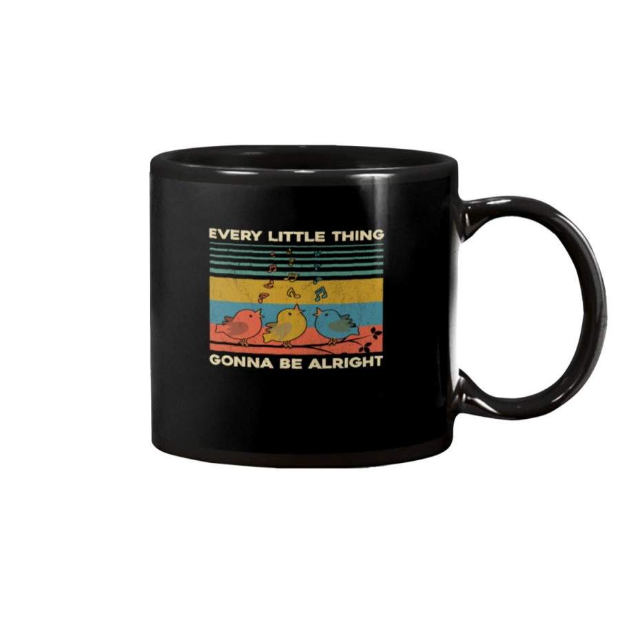 Vintage Every Little Thing Gonna Be Alright White Mug