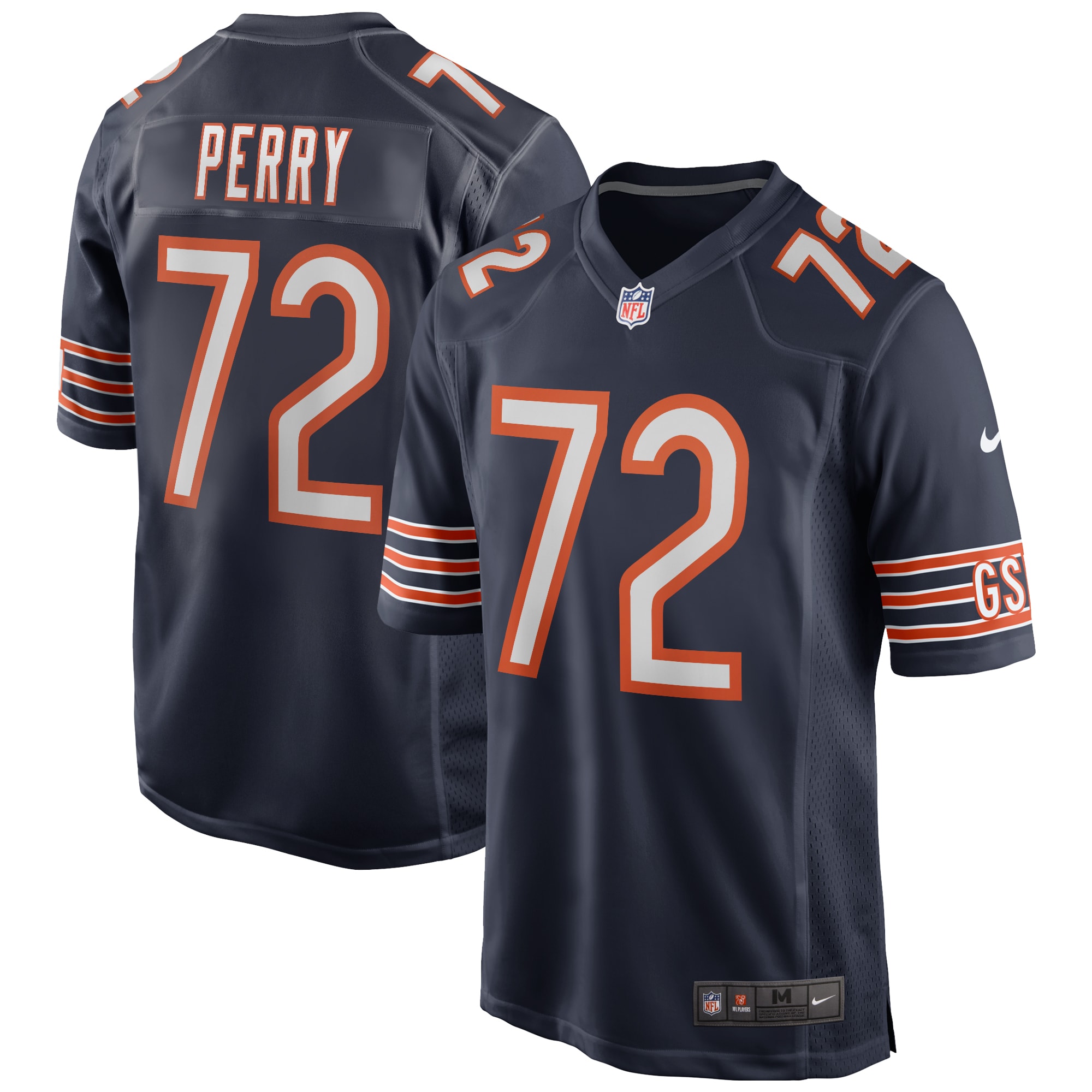 Men’s Chicago Bears William Perry Navy Game Retired Player Jersey