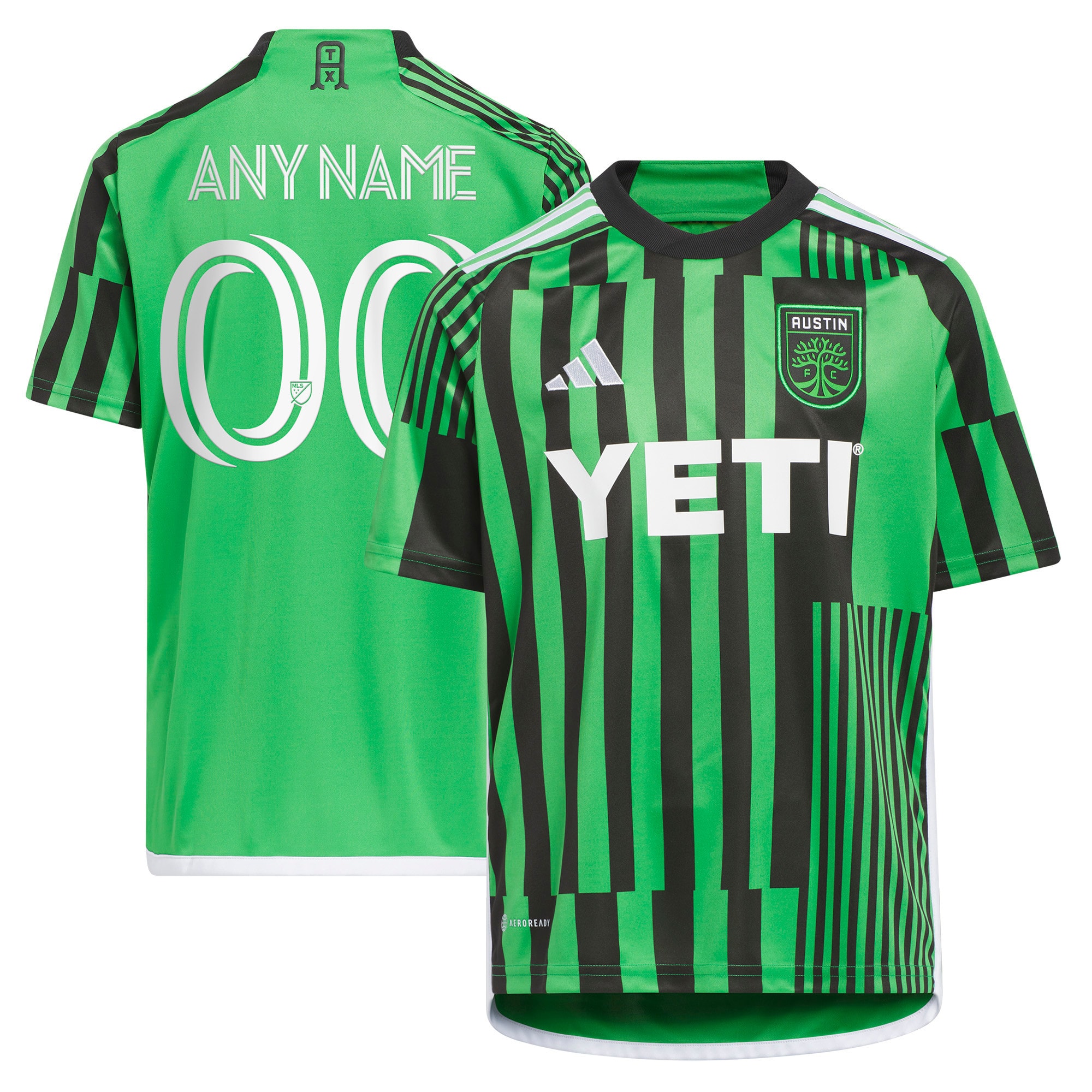 Austin FC Youth 2023 Las Voces Kit Replica Custom Jersey – Green